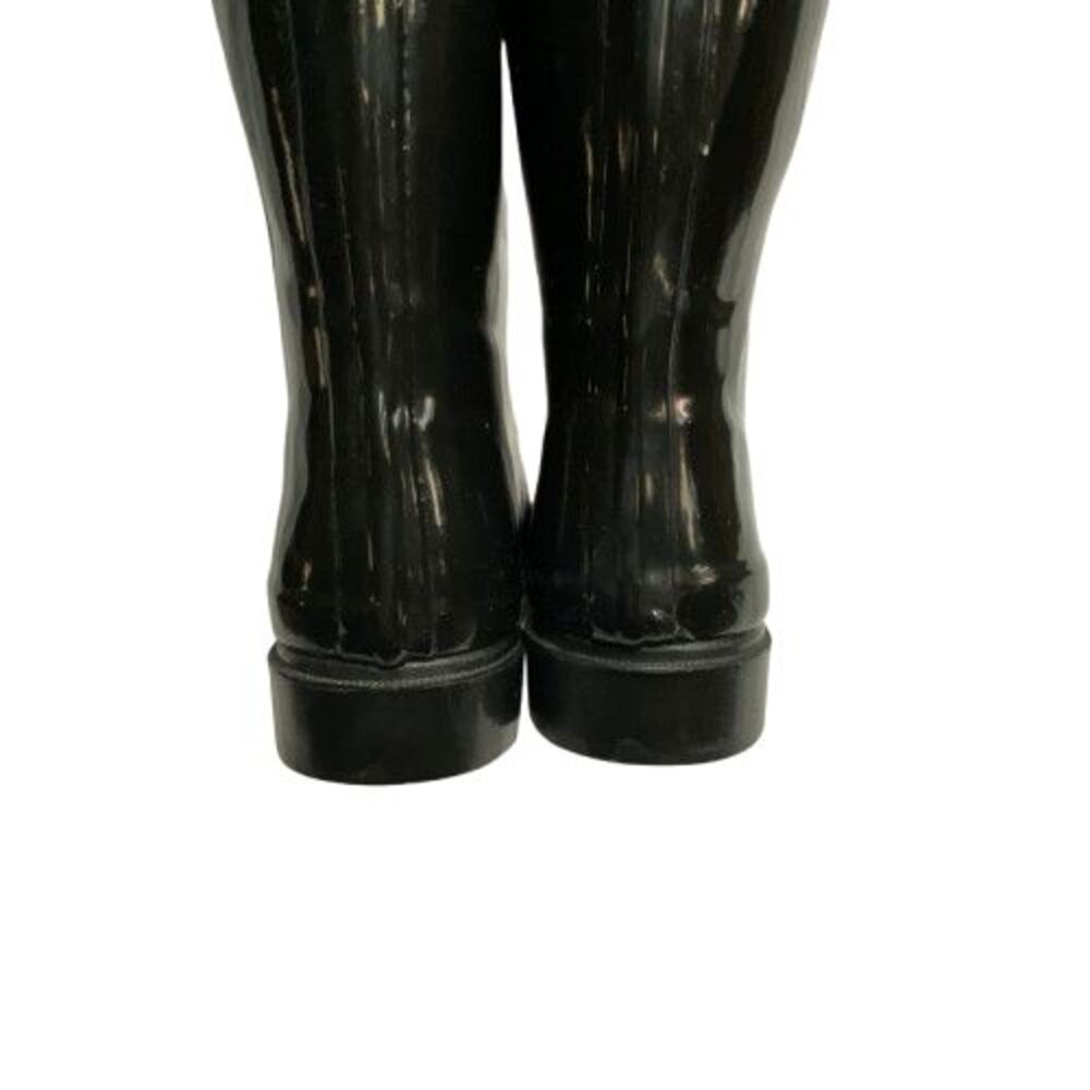 Capelli‎ NY Womens Tall Rain Boots 7 Black Rubber Shiny Outdoor Fisherman Preppy - Picture 8 of 12